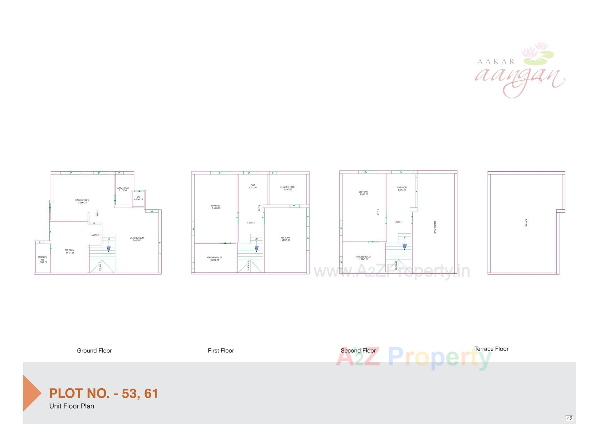 Layout of real estate project Aakar Aangan located at Nagalpur, Mehsana, Gujarat