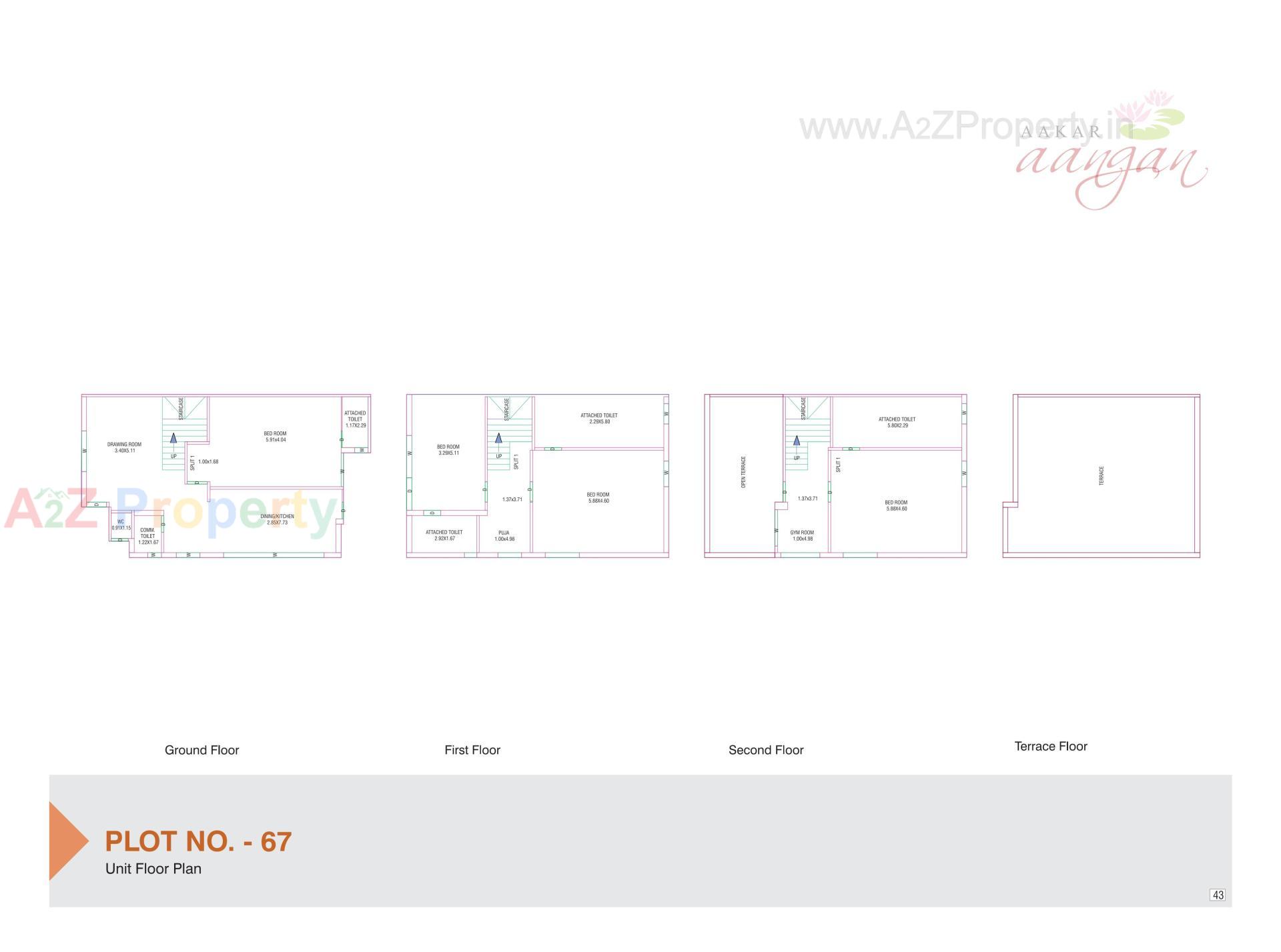 Layout of real estate project Aakar Aangan located at Nagalpur, Mehsana, Gujarat