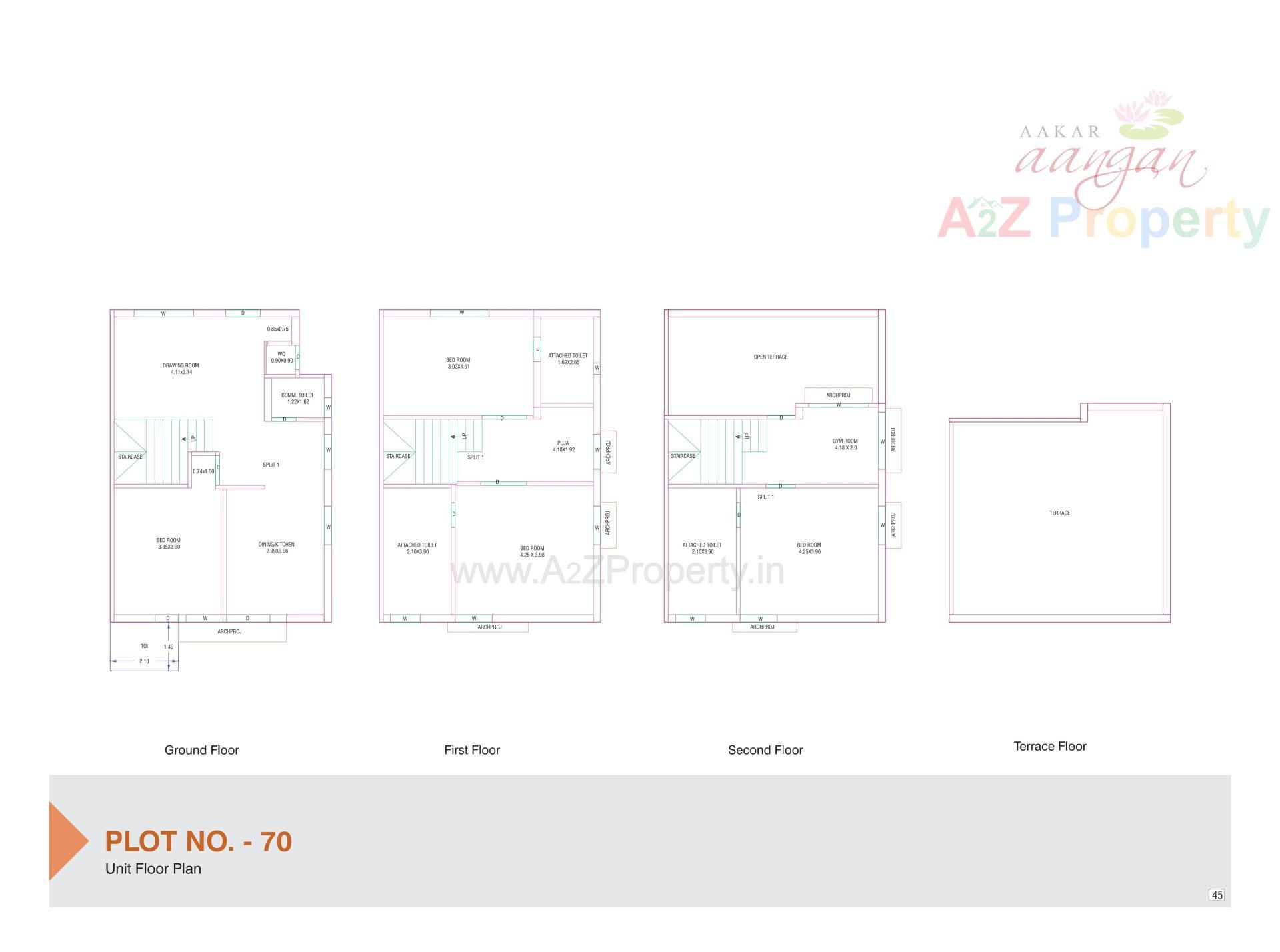 Layout of real estate project Aakar Aangan located at Nagalpur, Mehsana, Gujarat