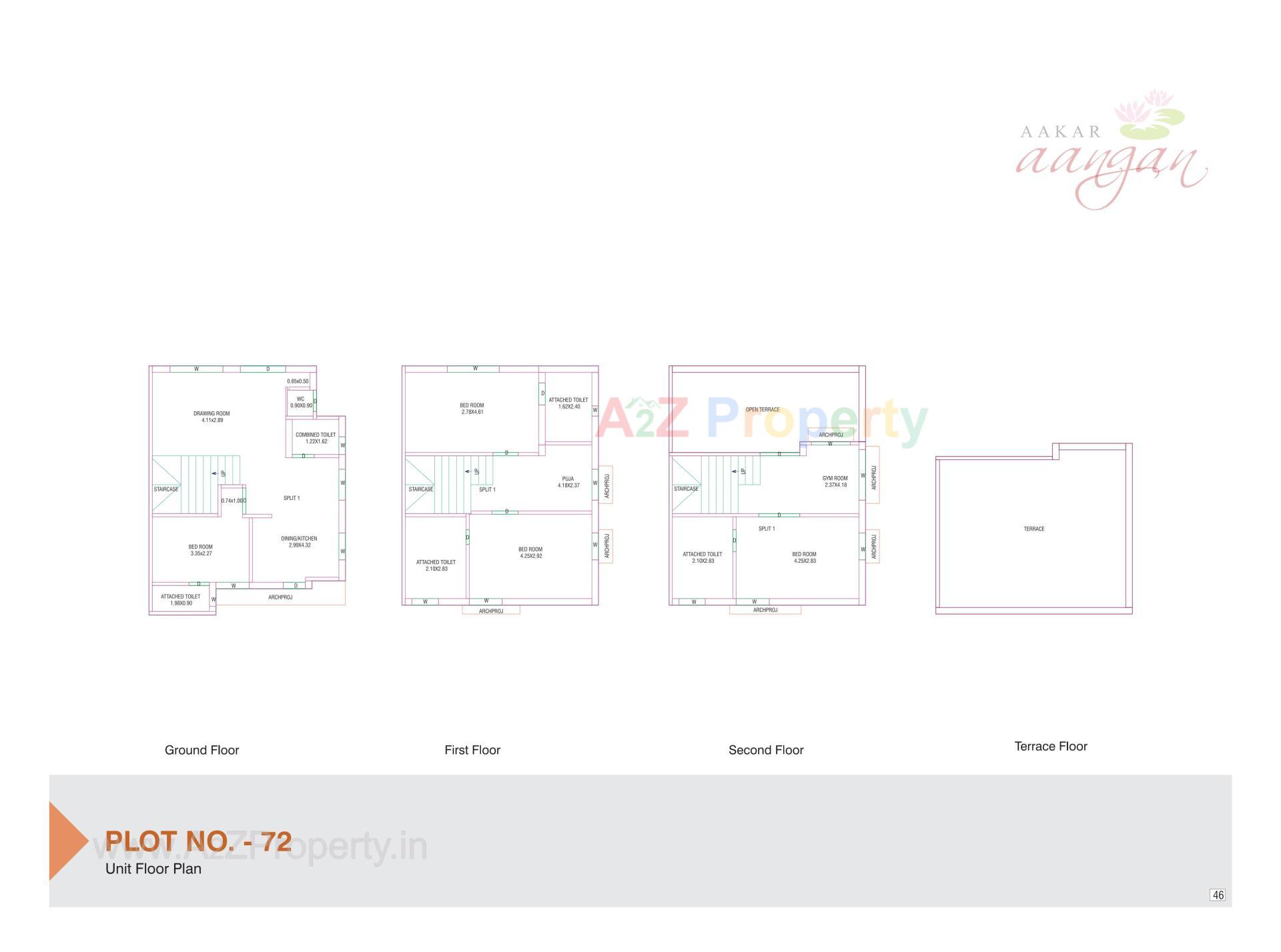 Layout of real estate project Aakar Aangan located at Nagalpur, Mehsana, Gujarat