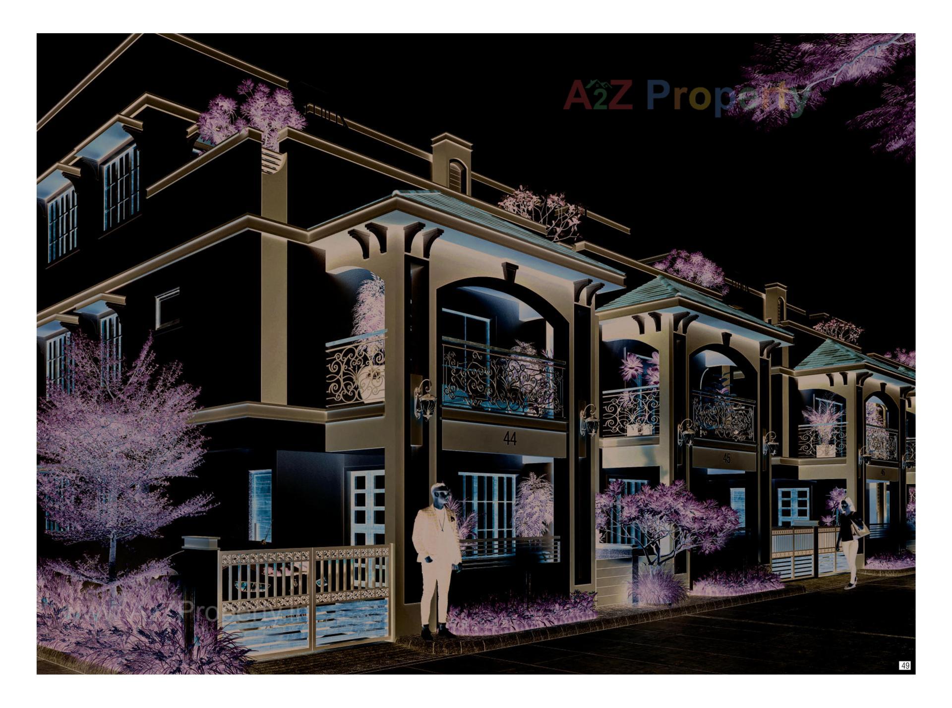 3D Elevation of real estate project Aakar Aangan located at Nagalpur, Mehsana, Gujarat