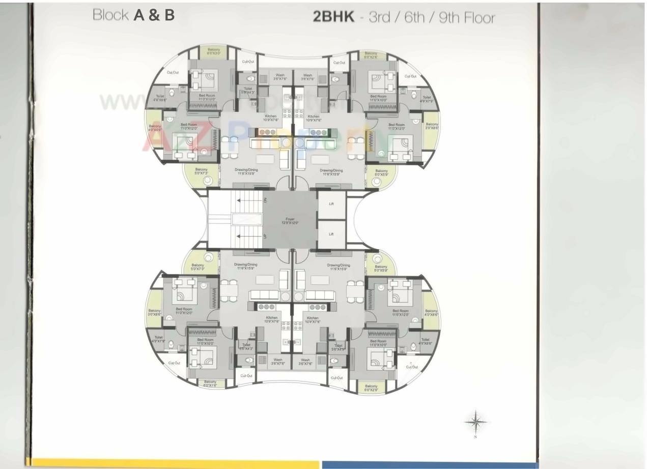 Layout of real estate project Aarush Gloria located at Mehsana, Mehsana, Gujarat