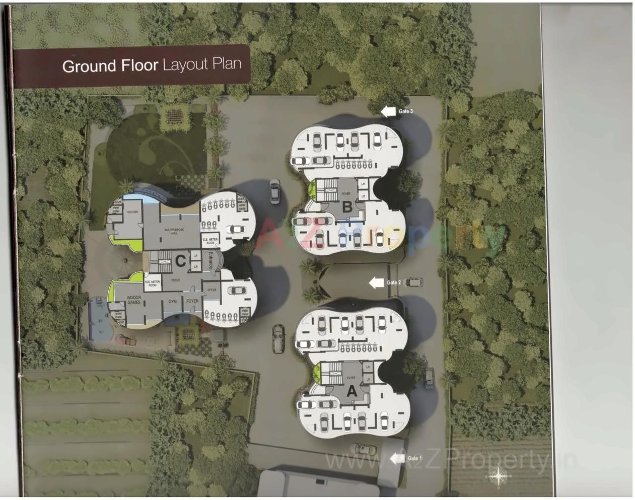 Layout of real estate project Aarush Gloria located at Mehsana, Mehsana, Gujarat