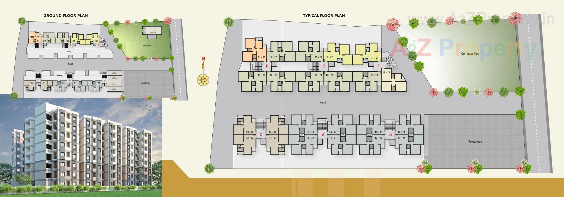Layout of real estate project Aarush Harmony located at Mehsana, Mehsana, Gujarat