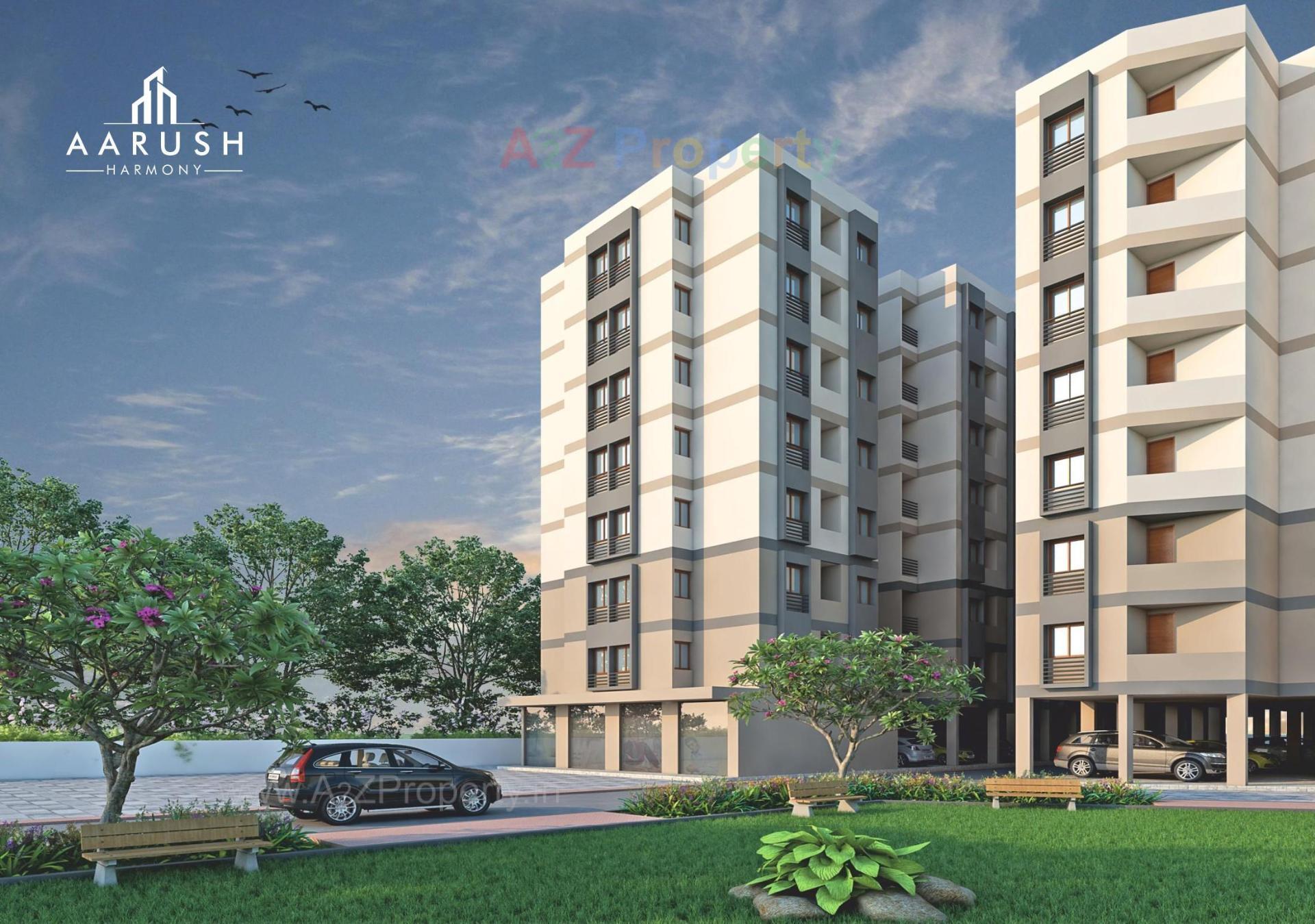 3D Elevation of real estate project Aarush Harmony located at Mehsana, Mehsana, Gujarat