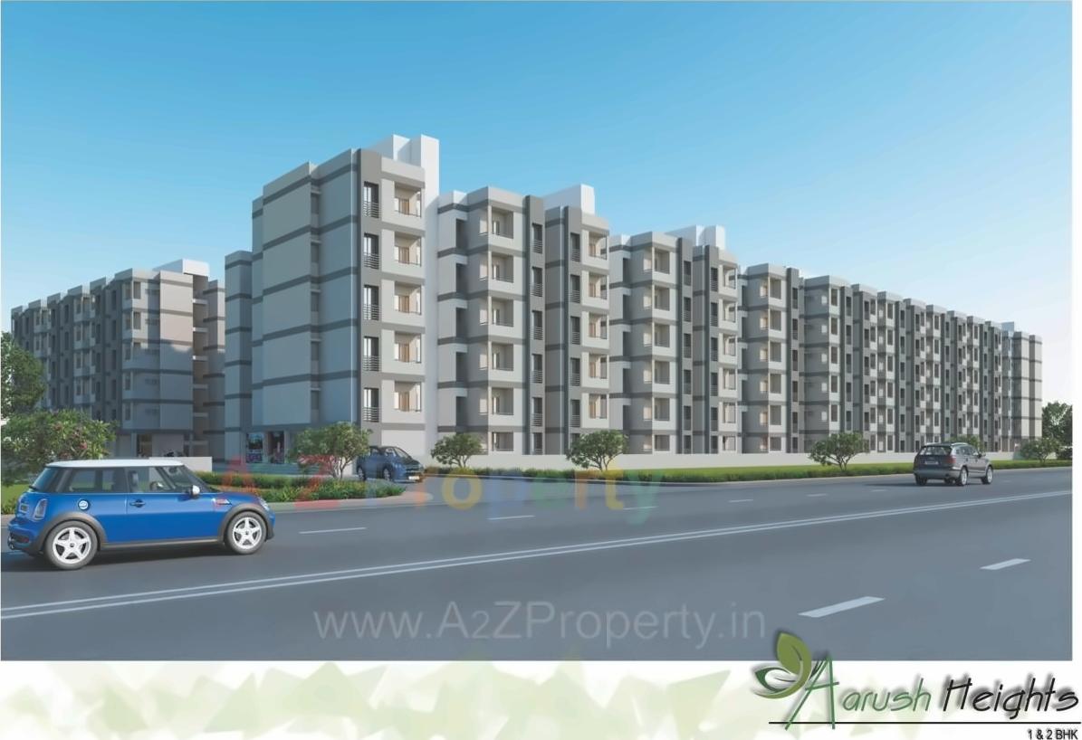 3D Elevation of real estate project Aarush Heights located at Nagalpur, Mehsana, Gujarat