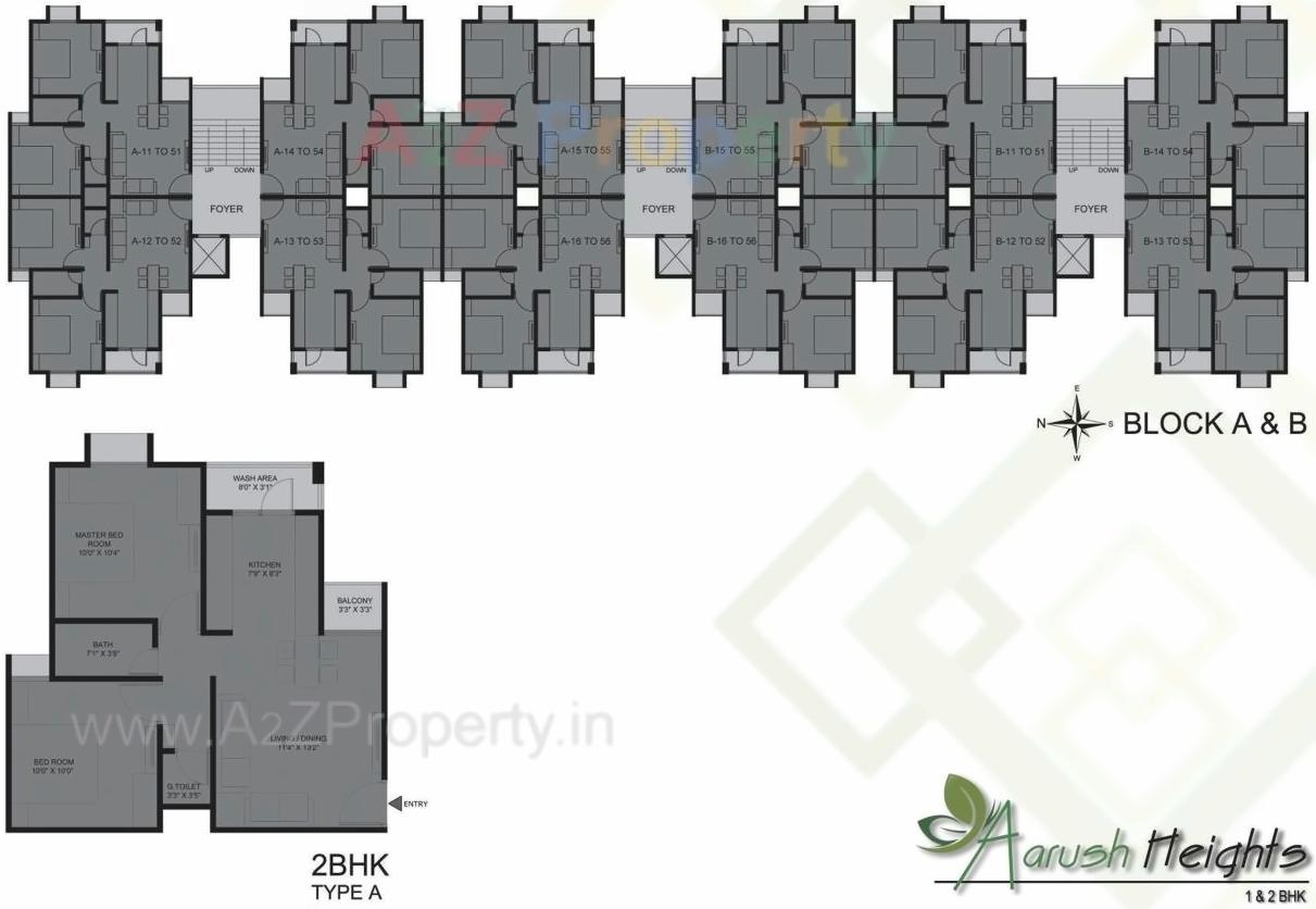 Layout of real estate project Aarush Heights located at Nagalpur, Mehsana, Gujarat
