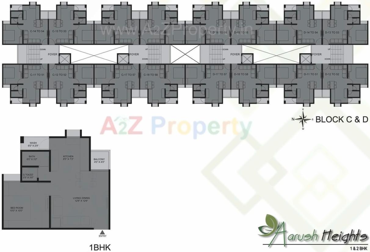 Layout of real estate project Aarush Heights located at Nagalpur, Mehsana, Gujarat