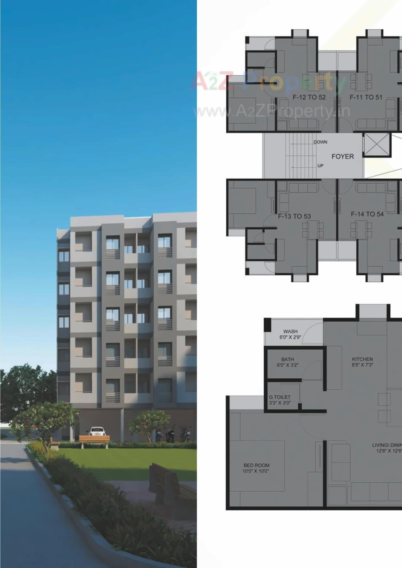 Layout of real estate project Aarush Heights located at Nagalpur, Mehsana, Gujarat