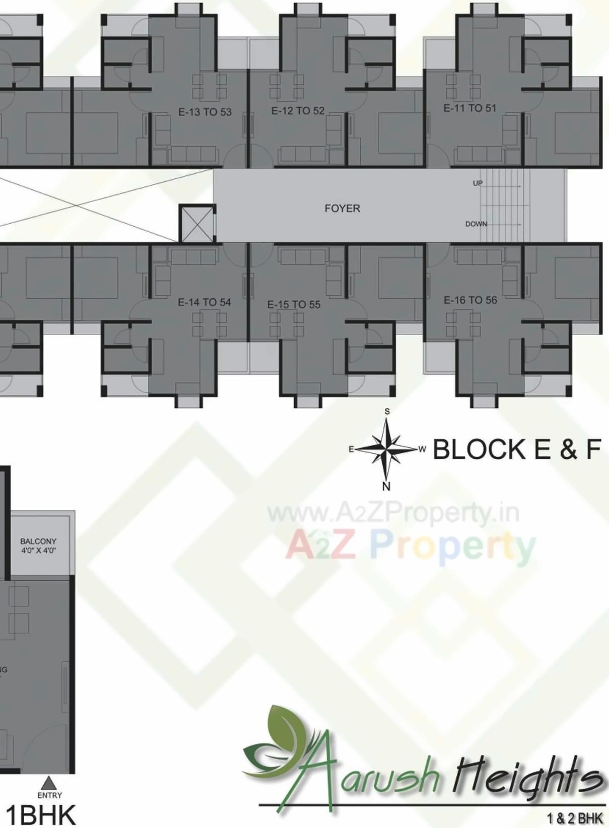 Layout of real estate project Aarush Heights located at Nagalpur, Mehsana, Gujarat