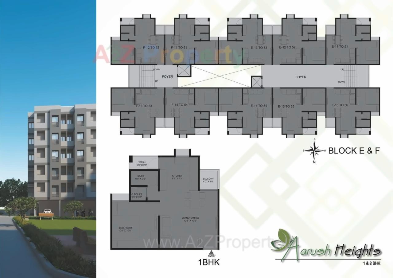 Layout of real estate project Aarush Heights located at Nagalpur, Mehsana, Gujarat