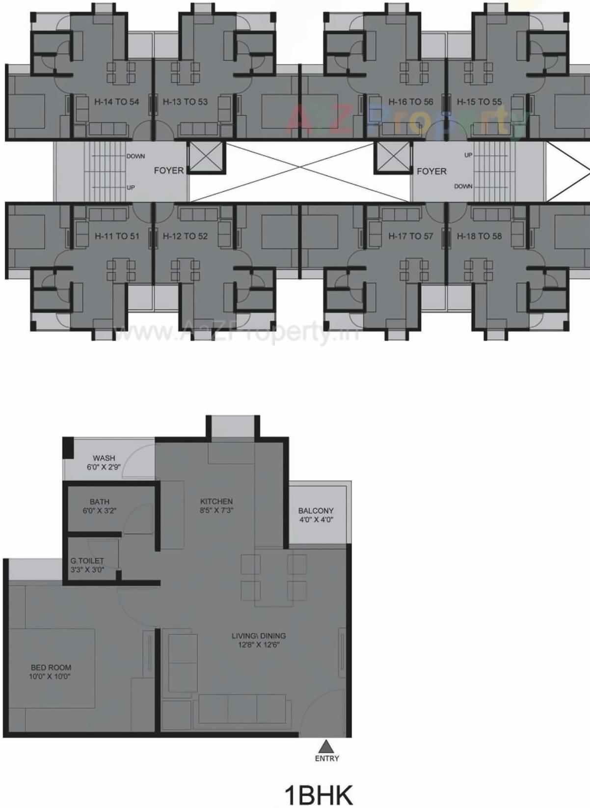 Layout of real estate project Aarush Heights located at Nagalpur, Mehsana, Gujarat
