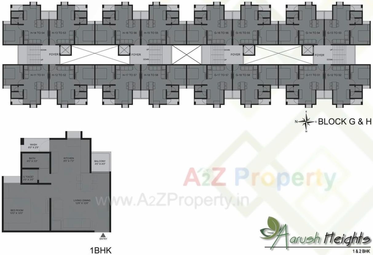 Layout of real estate project Aarush Heights located at Nagalpur, Mehsana, Gujarat