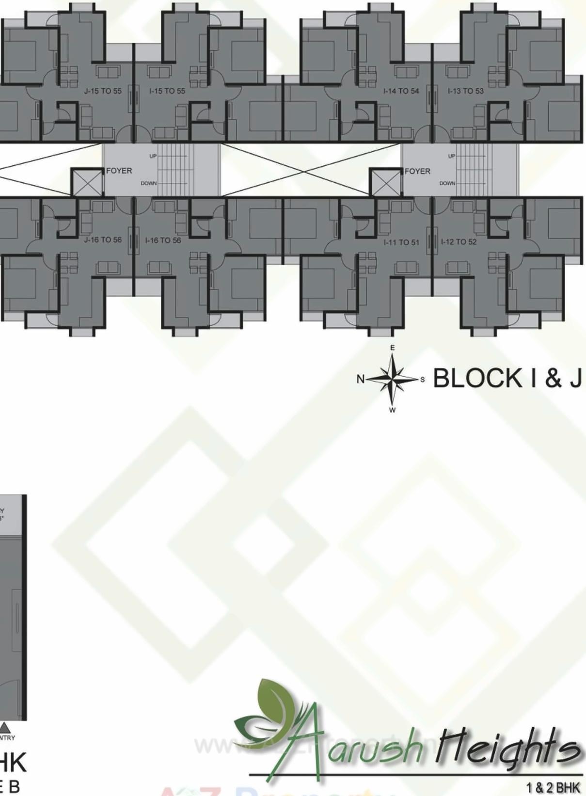 Layout of real estate project Aarush Heights located at Nagalpur, Mehsana, Gujarat