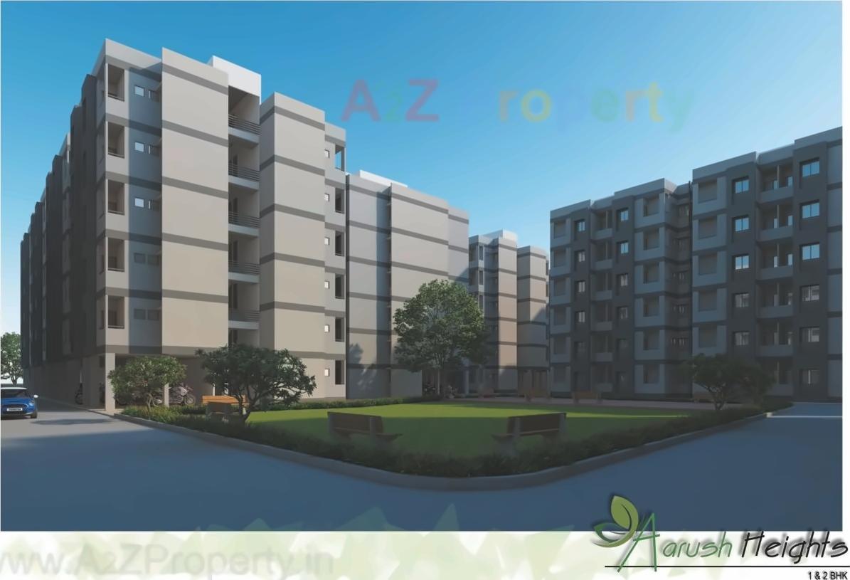 3D Elevation of real estate project Aarush Heights located at Nagalpur, Mehsana, Gujarat