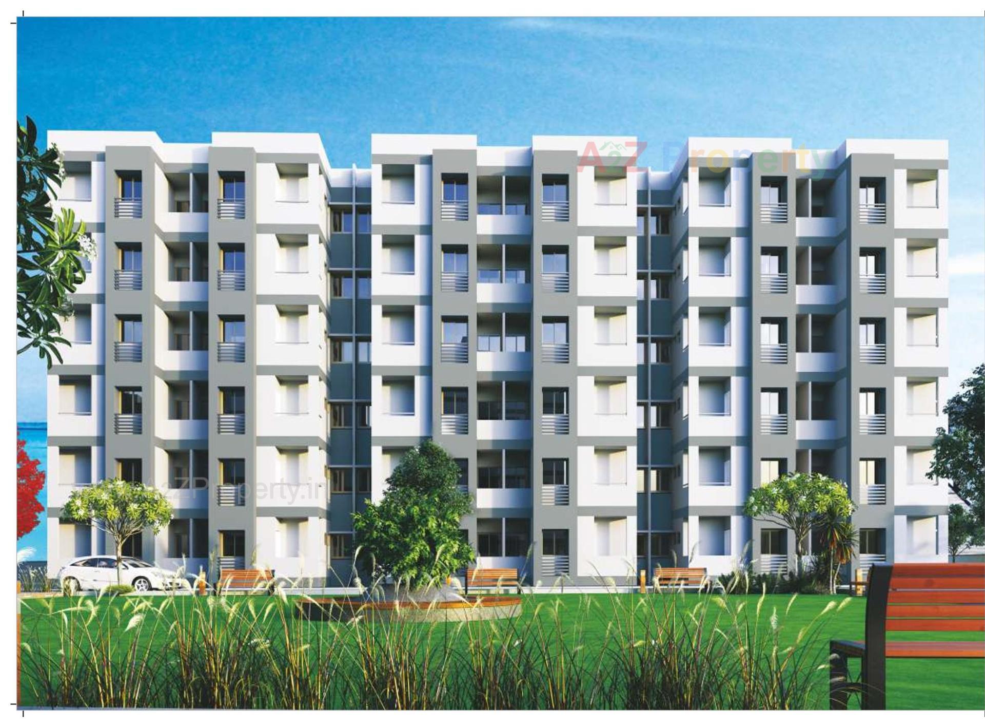 3D Elevation of real estate project Aarush Heights located at Mehsana, Mehsana, Gujarat