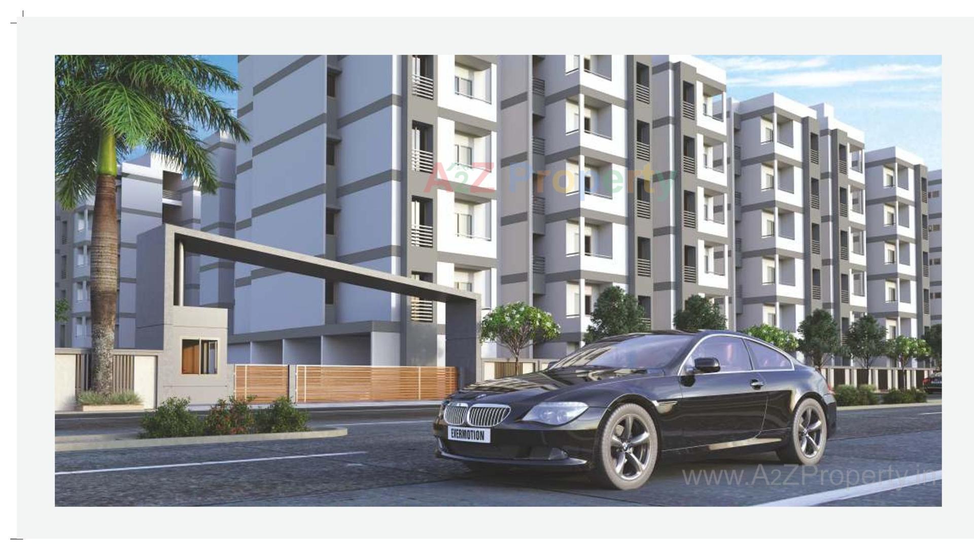 3D Elevation of real estate project Aarush Heights located at Mehsana, Mehsana, Gujarat