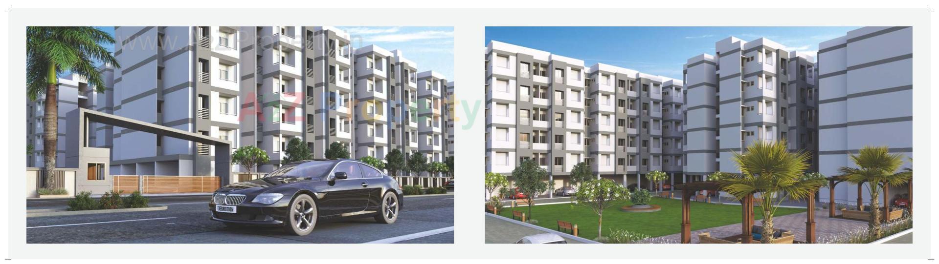 3D Elevation of real estate project Aarush Heights located at Mehsana, Mehsana, Gujarat