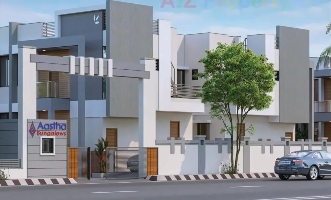 3D Elevation of real estate project Aastha Bungalows located at Kadi, Mehsana, Gujarat