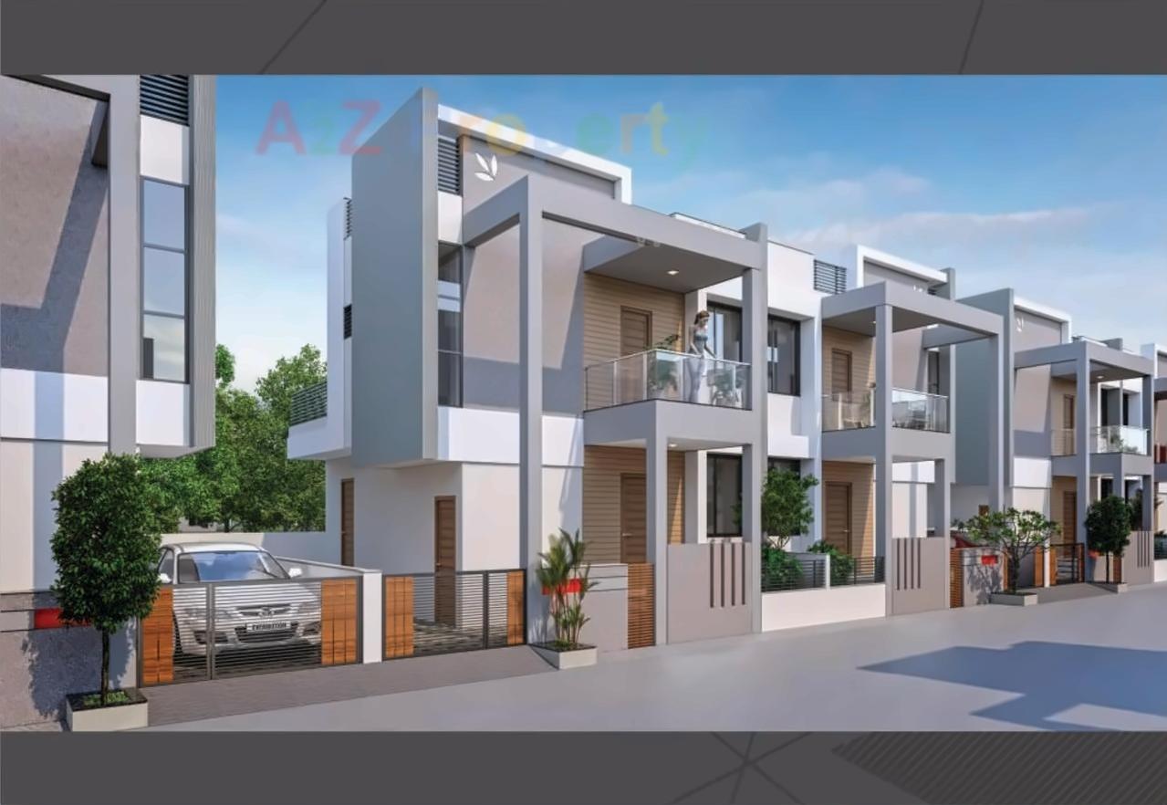 3D Elevation of real estate project Aastha Bungalows located at Kadi, Mehsana, Gujarat