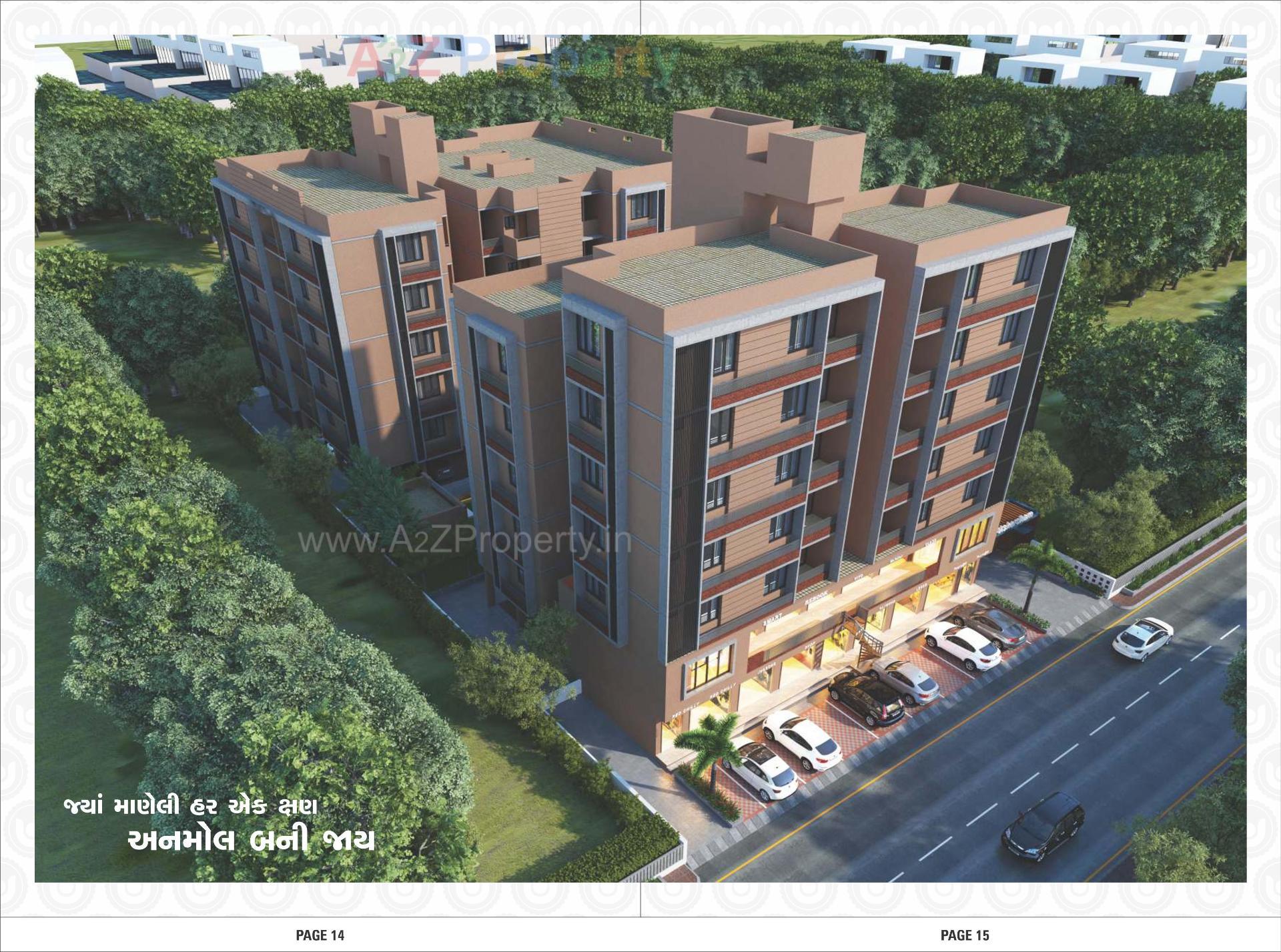 3D Elevation of real estate project Akshardhaam located at Mehsana, Mehsana, Gujarat