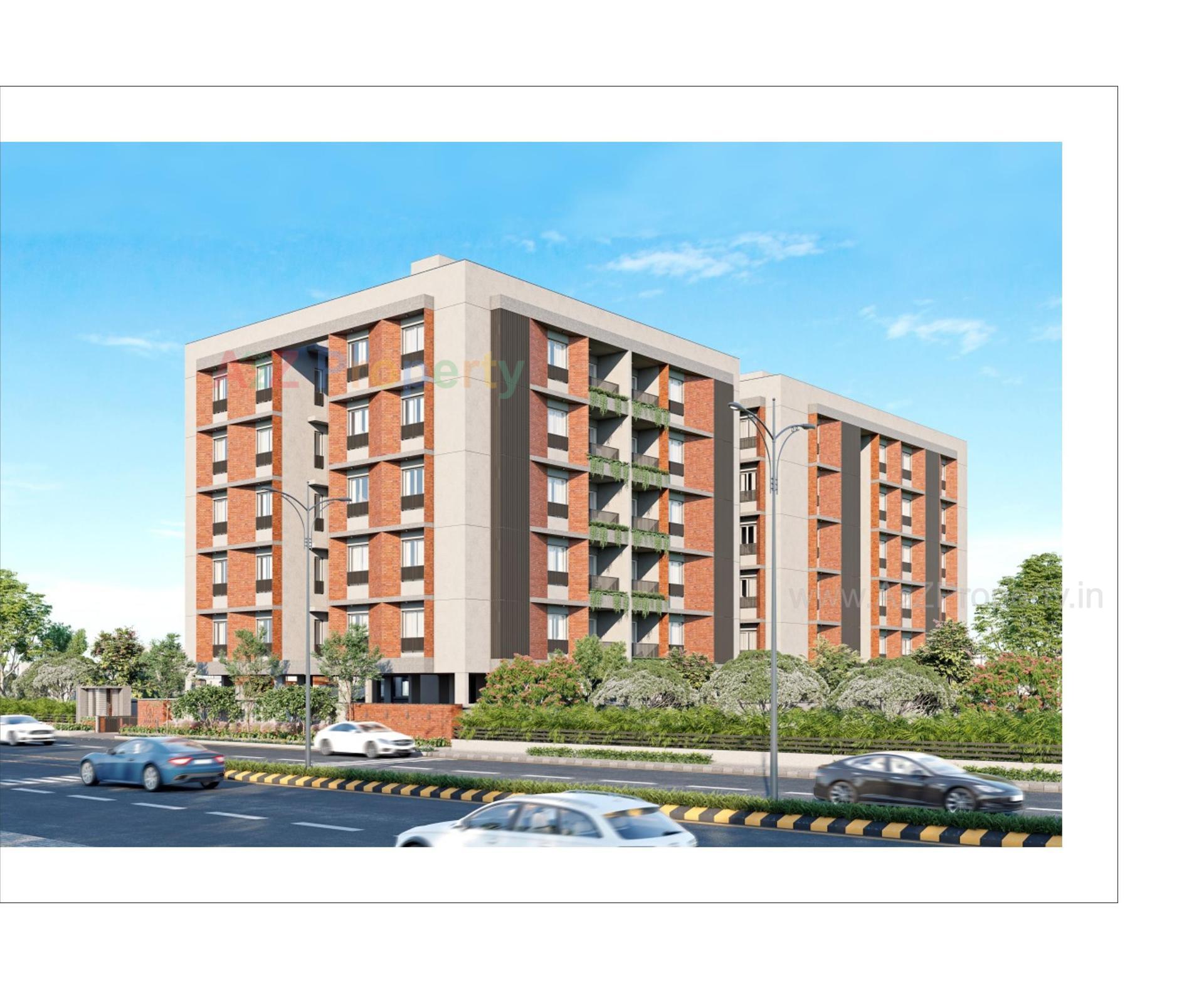 3D Elevation of real estate project Amaya One located at Kadi, Mehsana, Gujarat
