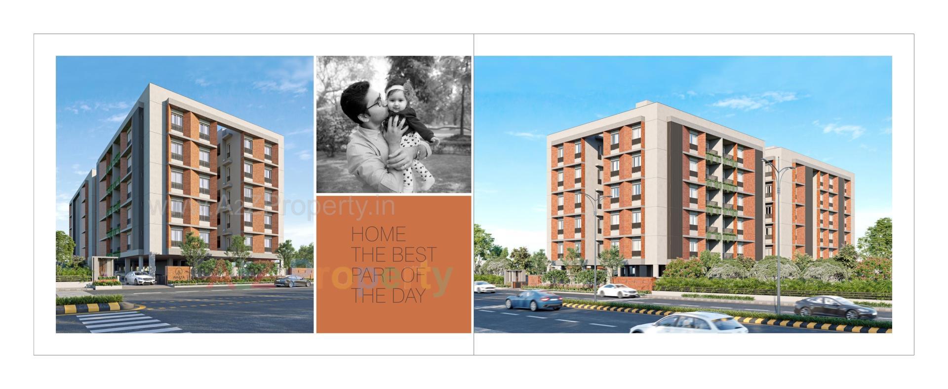 3D Elevation of real estate project Amaya One located at Kadi, Mehsana, Gujarat