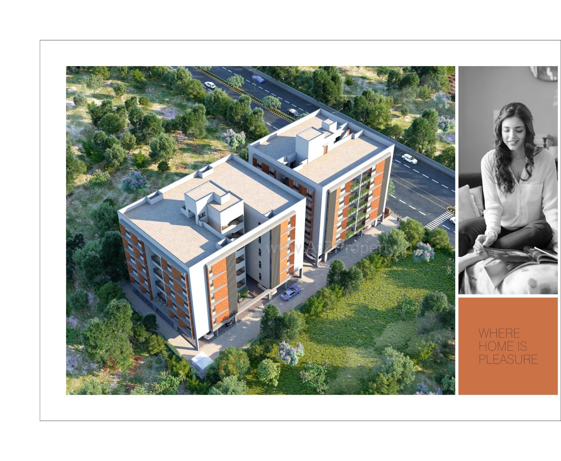 3D Elevation of real estate project Amaya One located at Kadi, Mehsana, Gujarat