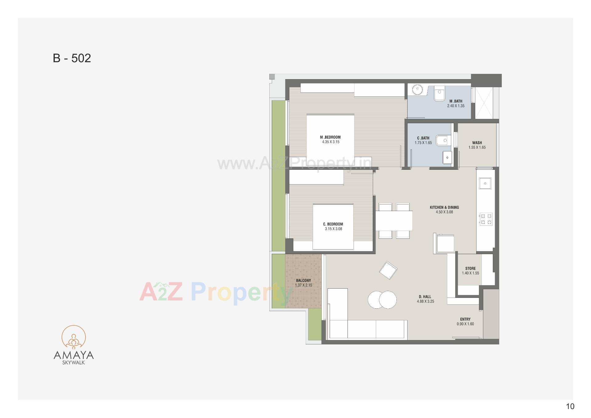 Layout of real estate project Amaya Skywalk located at Kadi, Mehsana, Gujarat