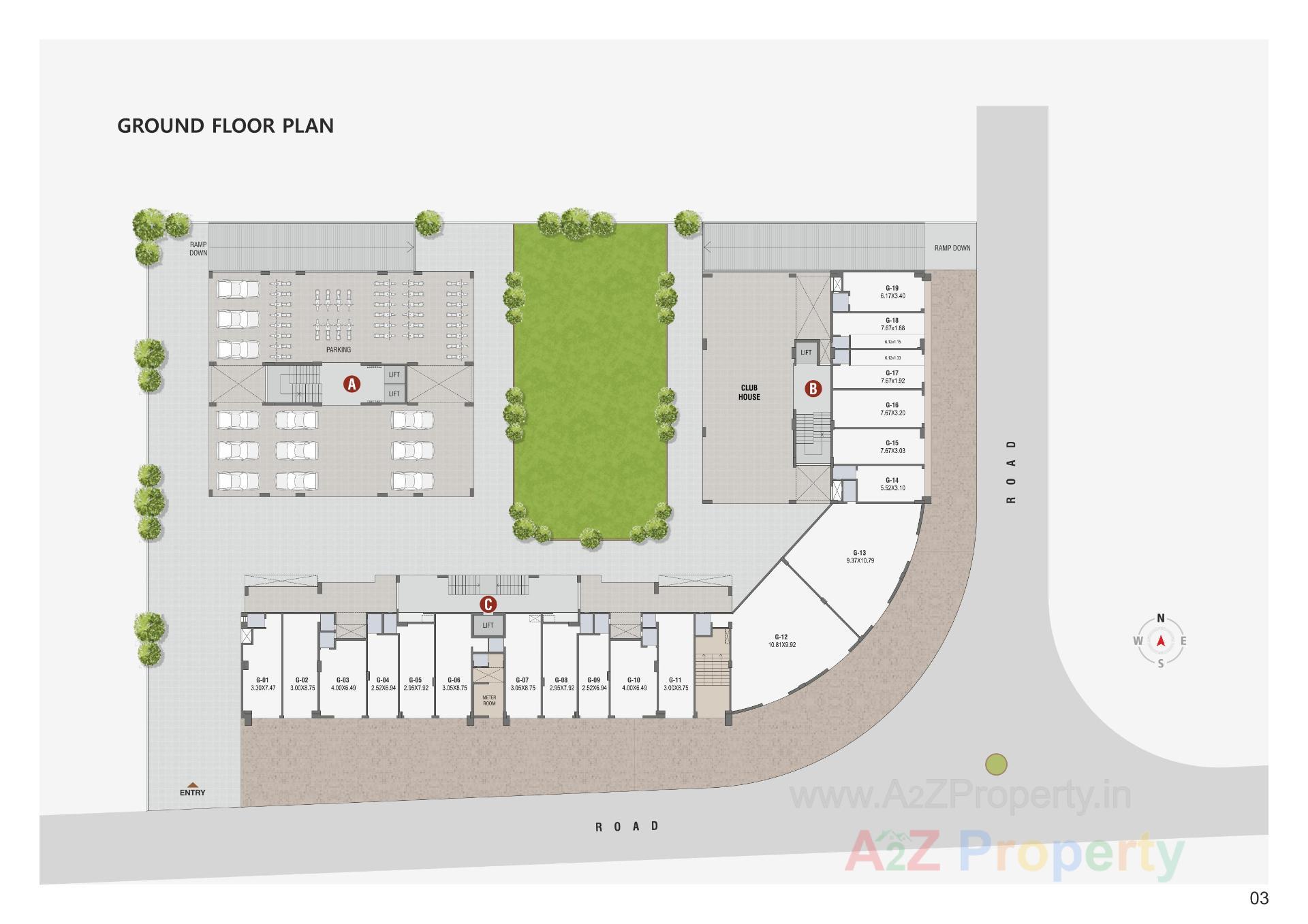 Layout of real estate project Amaya Skywalk located at Kadi, Mehsana, Gujarat