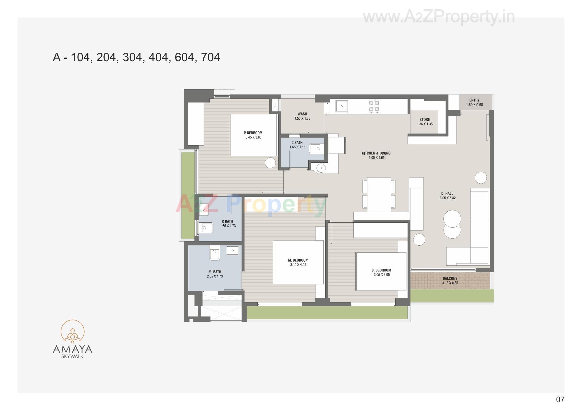 Layout of real estate project Amaya Skywalk located at Kadi, Mehsana, Gujarat
