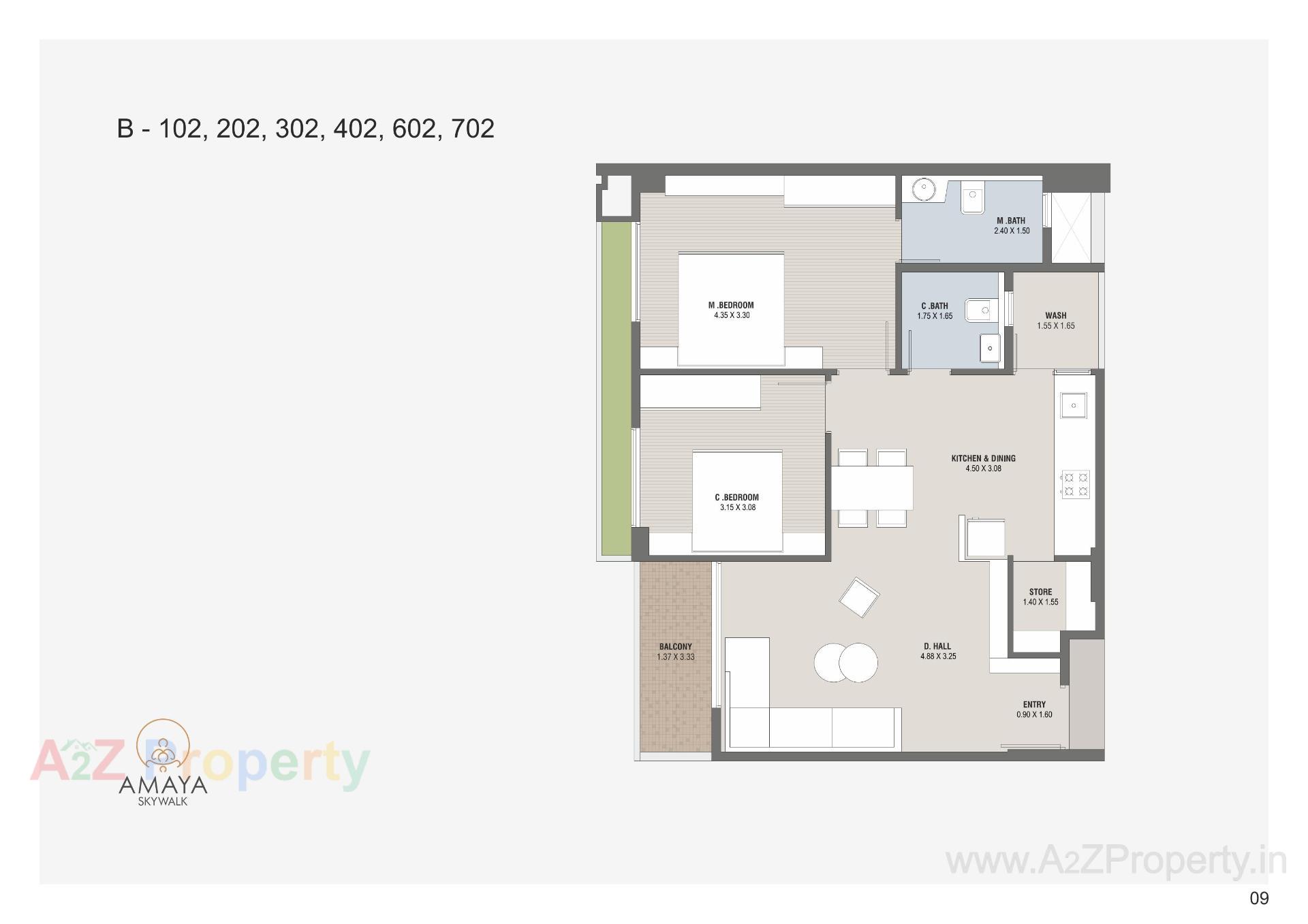 Layout of real estate project Amaya Skywalk located at Kadi, Mehsana, Gujarat
