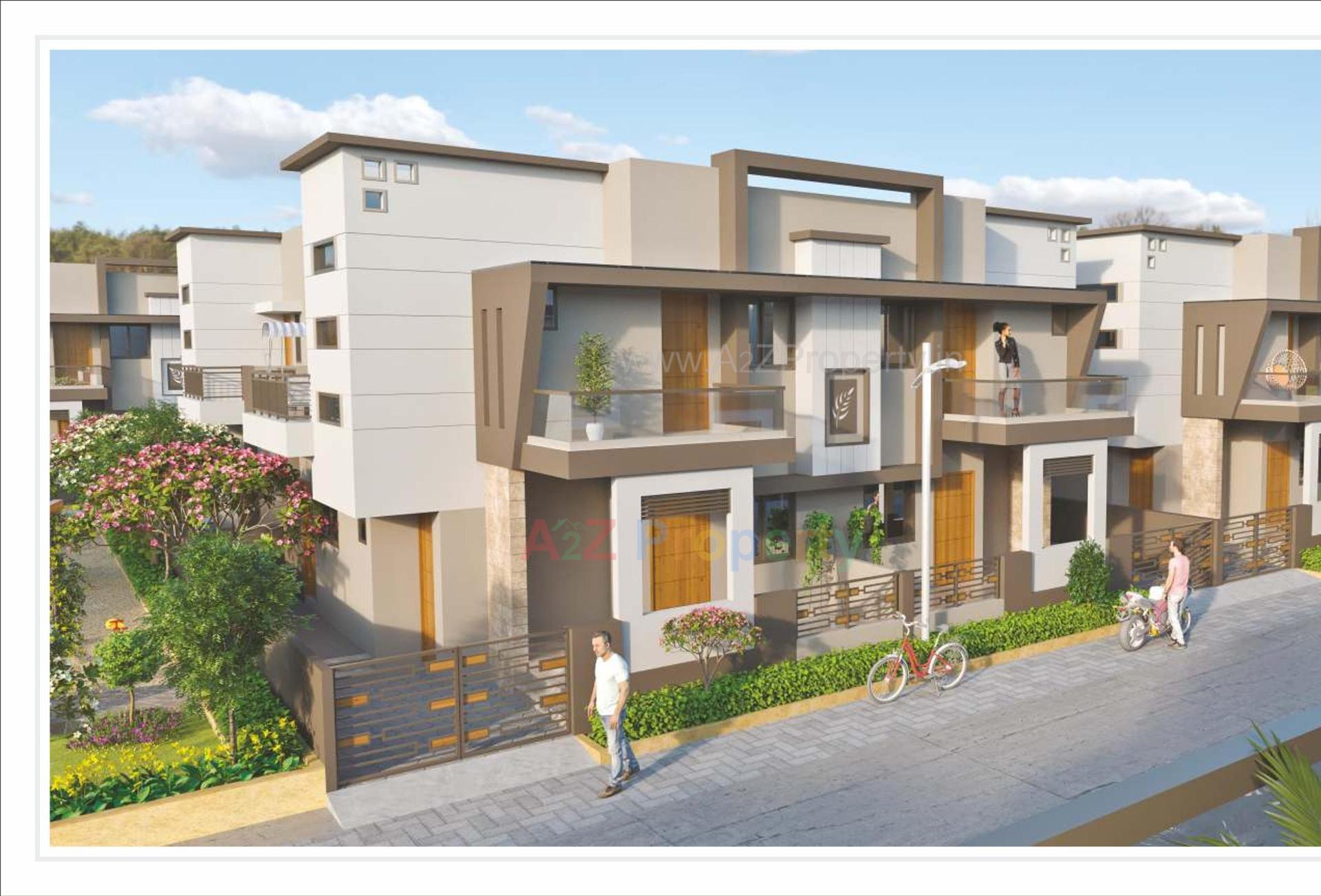 3D Elevation of real estate project Ananta Greens located at Kadi, Mehsana, Gujarat
