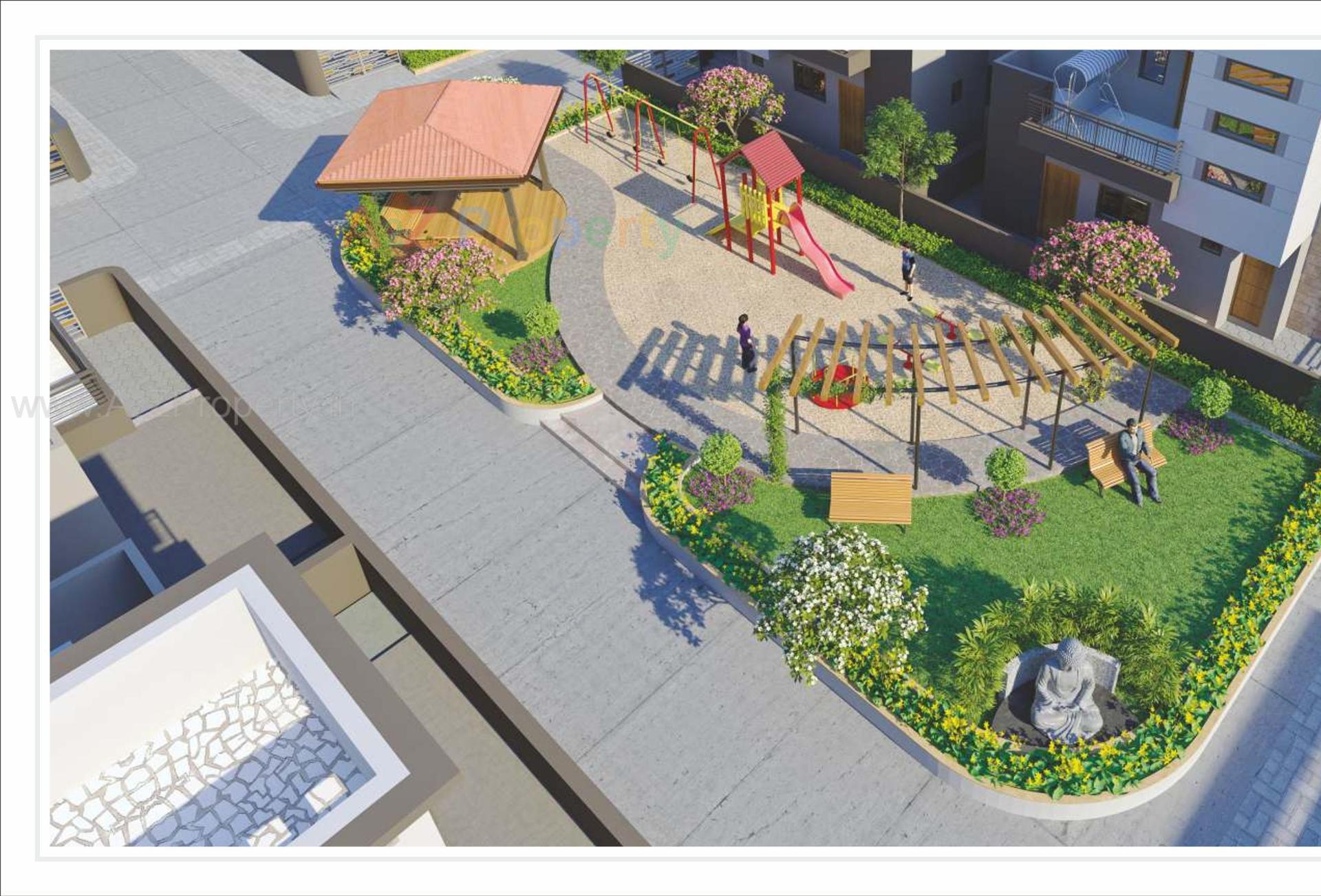 3D Elevation of real estate project Ananta Greens located at Kadi, Mehsana, Gujarat