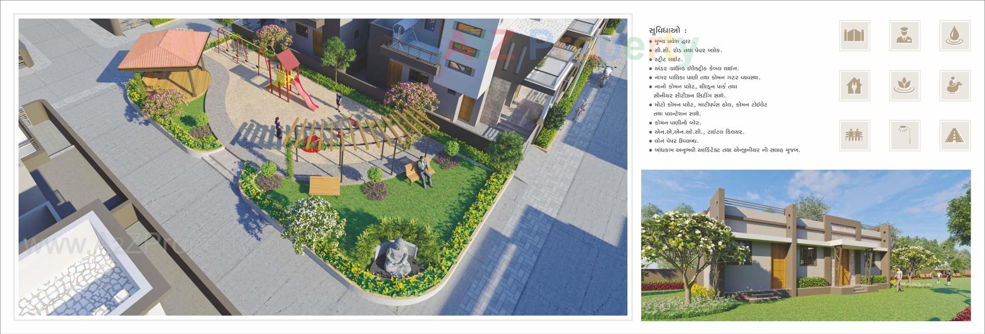 Layout of real estate project Ananta Greens located at Kadi, Mehsana, Gujarat