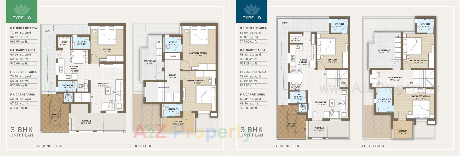 Layout of real estate project Ananta Greens located at Kadi, Mehsana, Gujarat