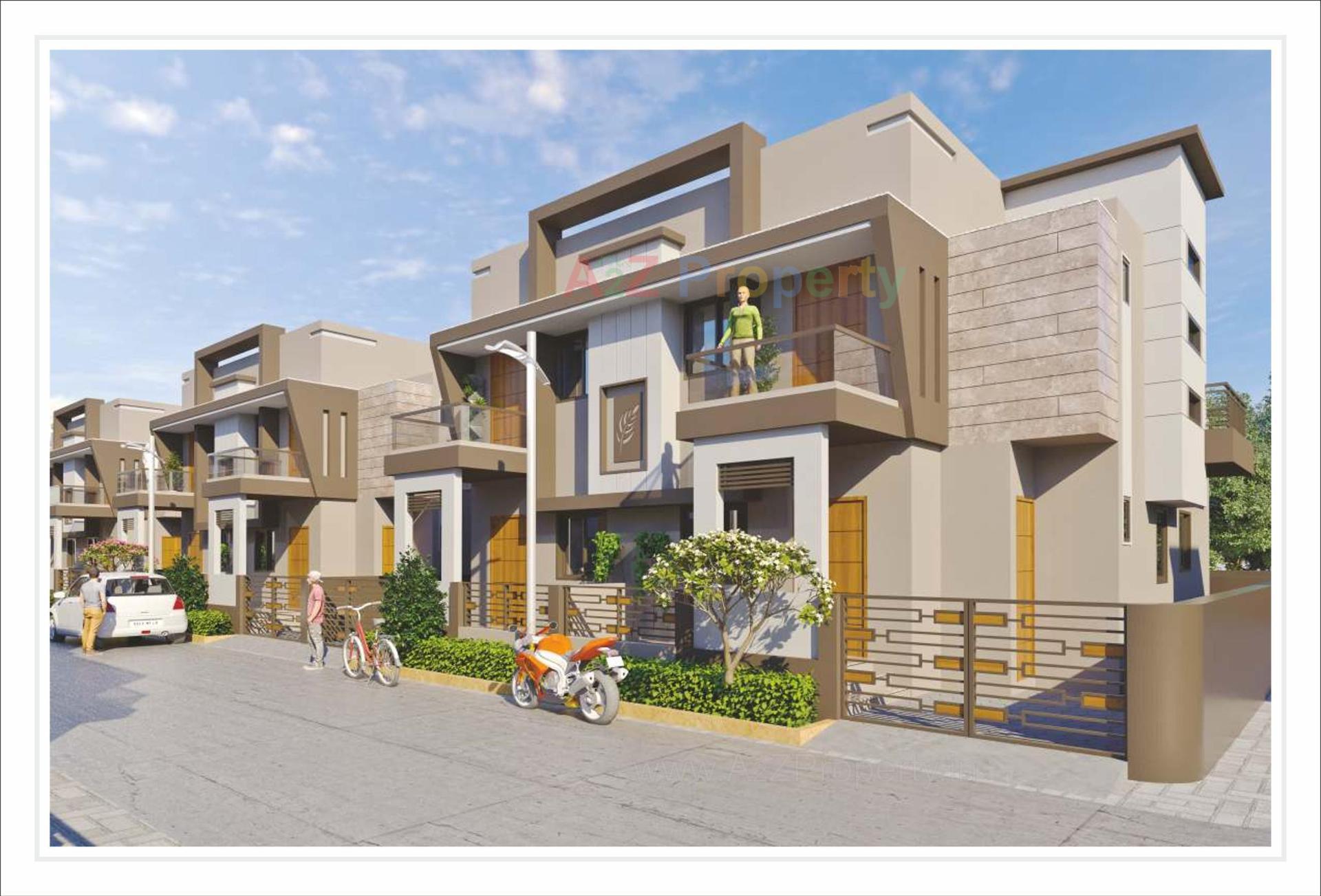 3D Elevation of real estate project Ananta Greens located at Kadi, Mehsana, Gujarat