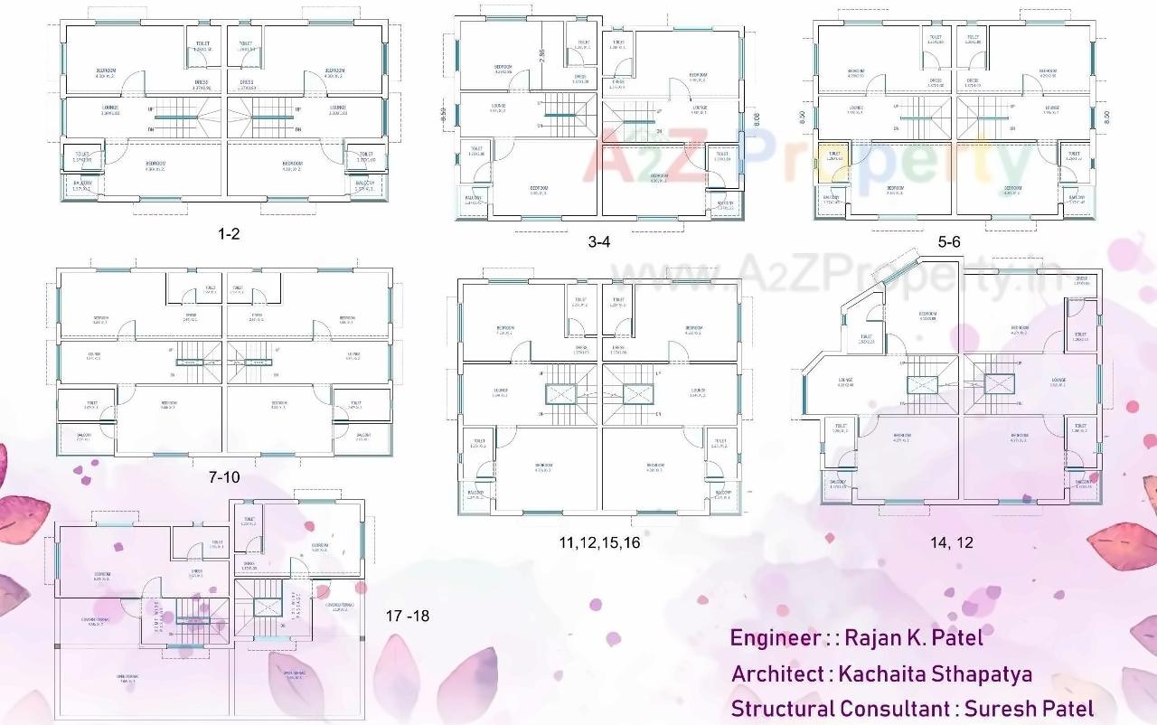 Layout of real estate project Anmol Villa located at Kadi, Mehsana, Gujarat
