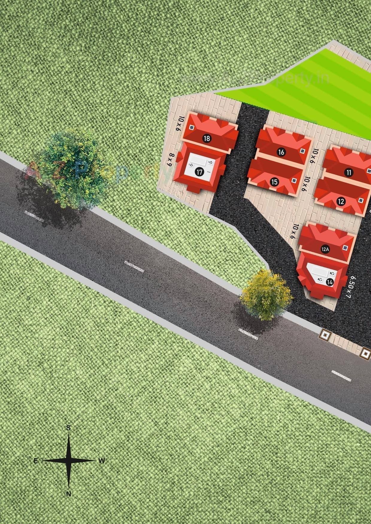 3D Elevation of real estate project Anmol Villa located at Kadi, Mehsana, Gujarat