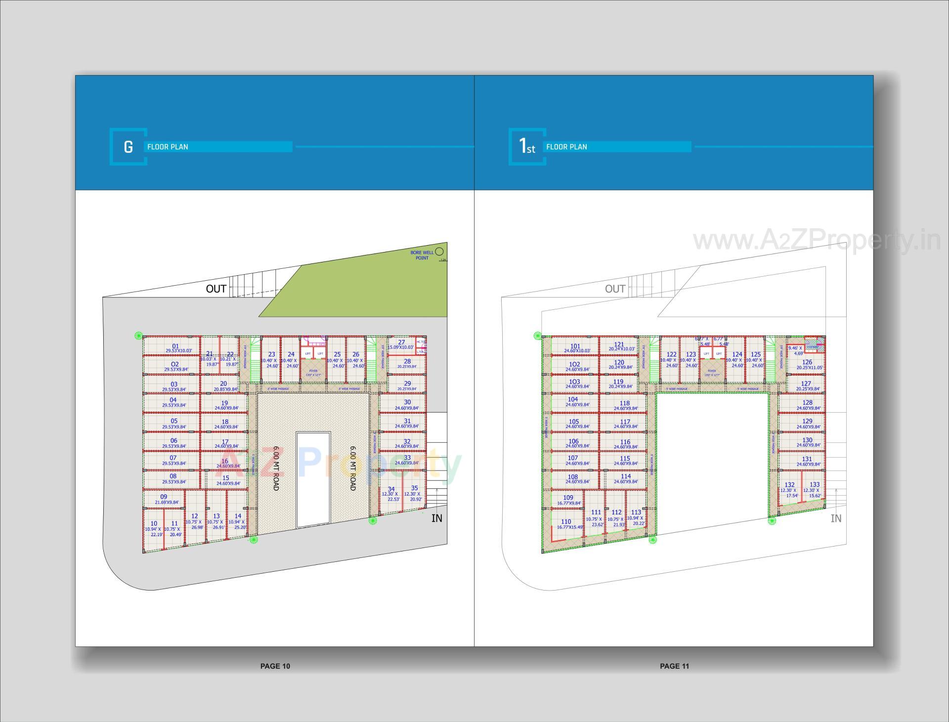 Layout of real estate project Anutham Square located at Kadi, Mehsana, Gujarat