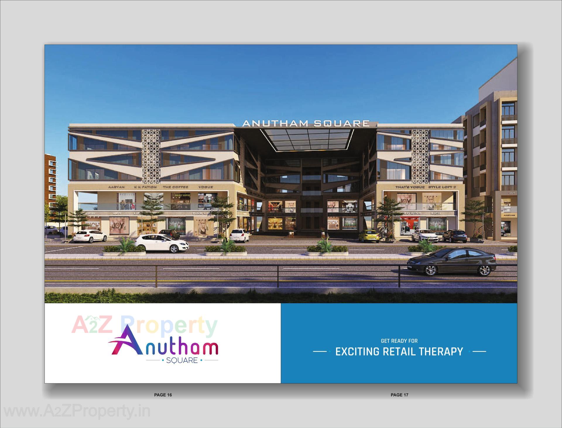 3D Elevation of real estate project Anutham Square located at Kadi, Mehsana, Gujarat
