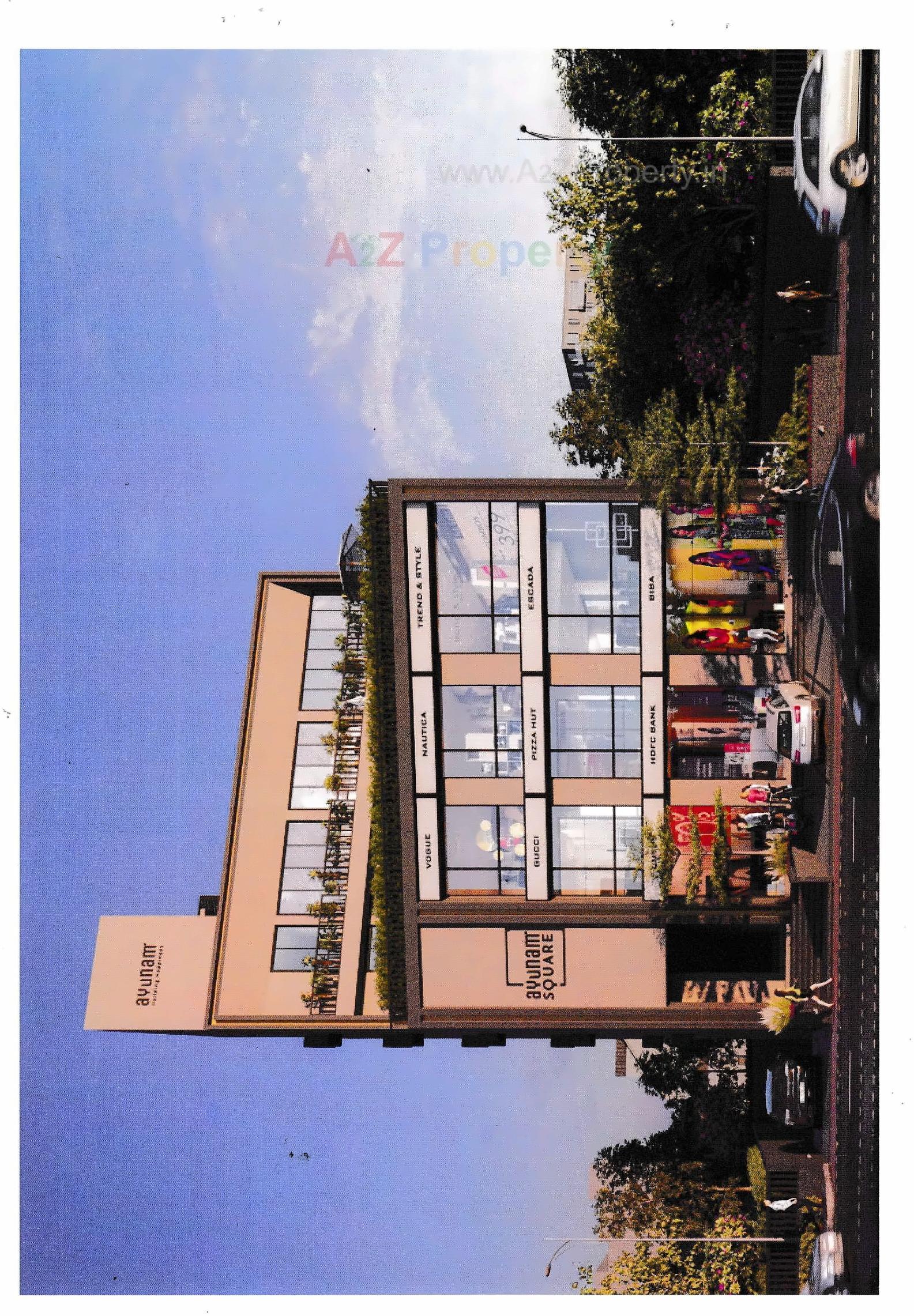 3D Elevation of real estate project Ayunam Square located at Mehsana, Mehsana, Gujarat