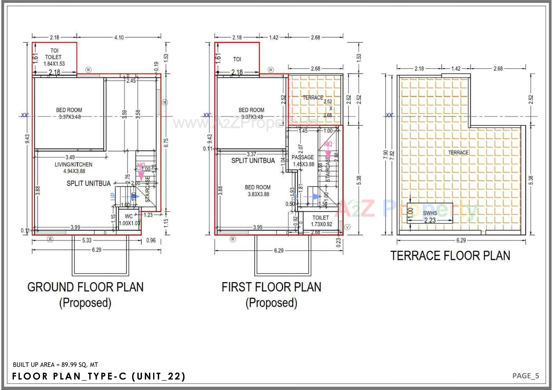 Layout of real estate project Bajrang Homes located at Kadi, Mehsana, Gujarat