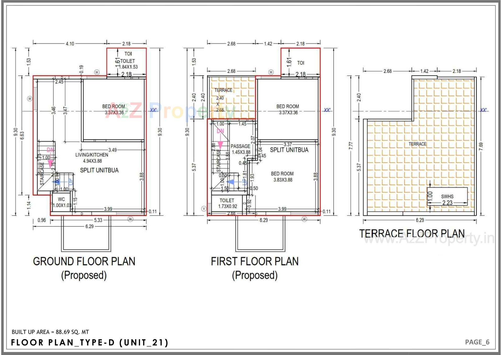 Layout of real estate project Bajrang Homes located at Kadi, Mehsana, Gujarat