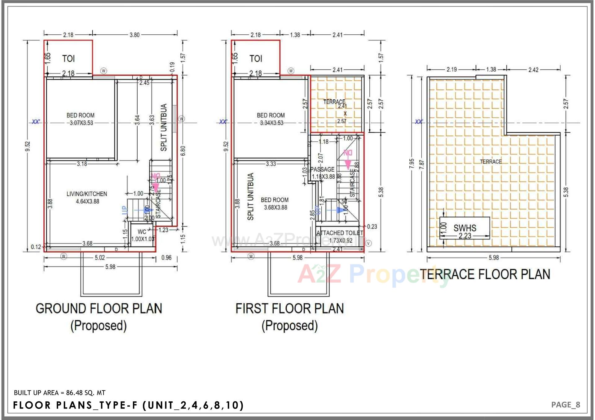 Layout of real estate project Bajrang Homes located at Kadi, Mehsana, Gujarat