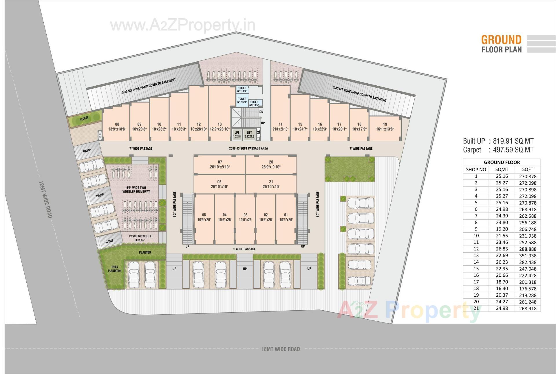 Layout of real estate project Bridge Corner located at Kadi, Mehsana, Gujarat