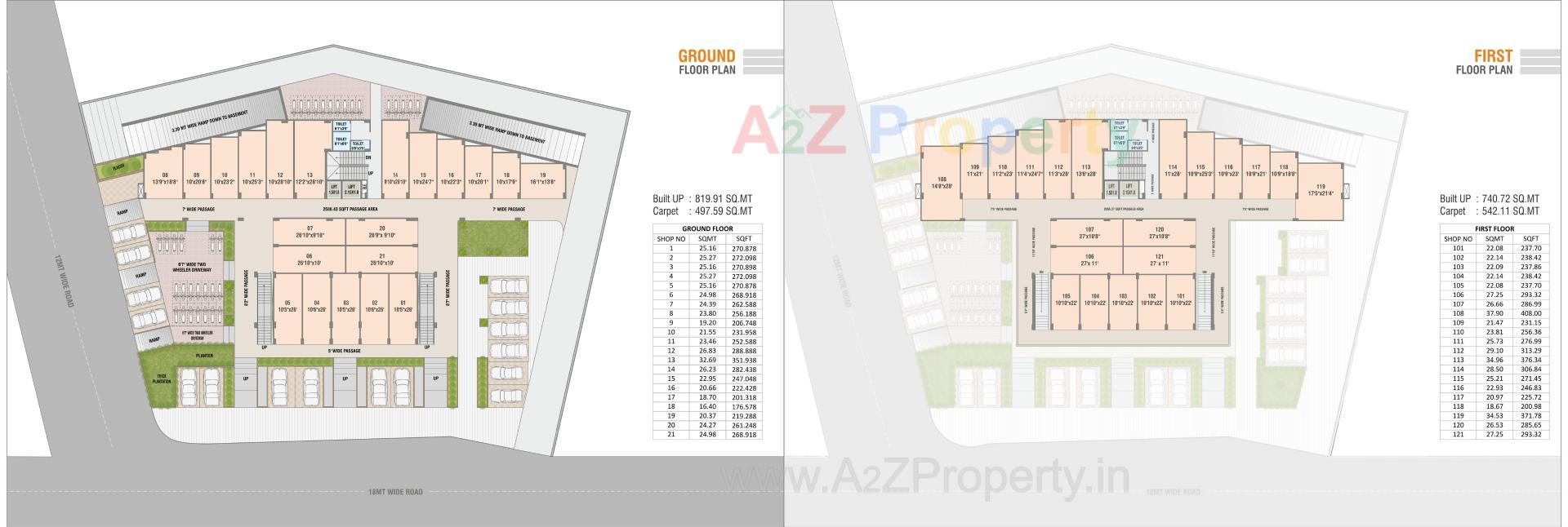 Layout of real estate project Bridge Corner located at Kadi, Mehsana, Gujarat