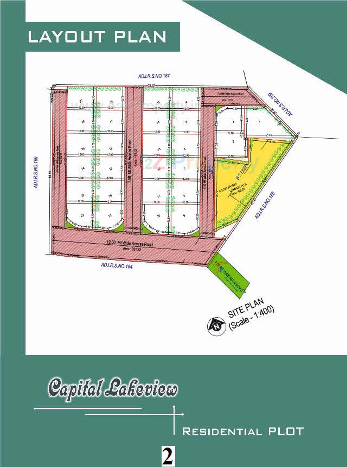 Layout of real estate project Capital Lake View located at Visnagar, Mehsana, Gujarat