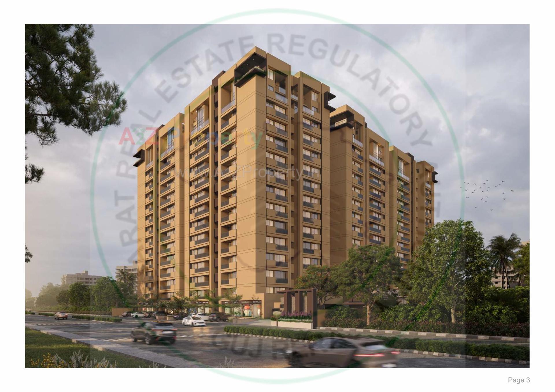 3D Elevation of real estate project Central Vista located at Nagalpur, Mehsana, Gujarat