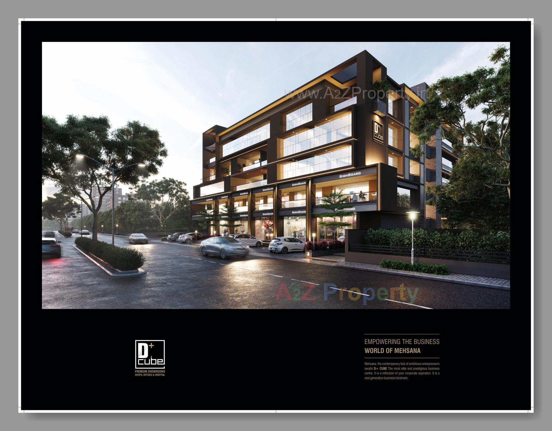 3D Elevation of real estate project D Plus Cube located at Mehsana, Mehsana, Gujarat